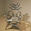 "Great Exchange" 2010, Horn Chair (1), Recycled aluminum, 25" x  45" x 29"