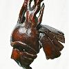 Image # 19 "Deer Head Helmet" wood, 21" x 9" x 10" 2002