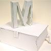 Image # 2: Letter Project,“M” Music Box, Intro to 3D Design 6” x 14” x 18” Paper and glue
